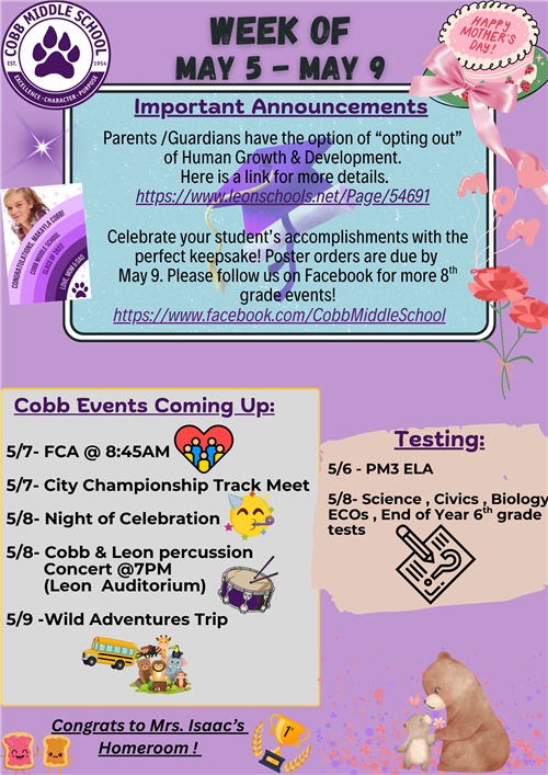 CMS weekly announcements 